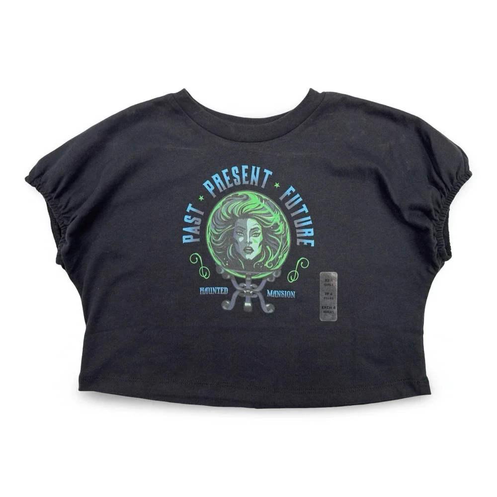 Disney Parks Haunted Mansion Madame Leota Cropped T-Shirt Toddler Girls XS 4 NEW